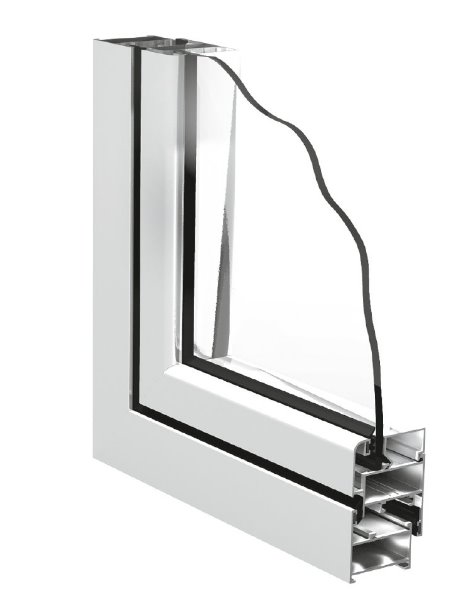 Распашная оконно-дверная конструкция профилей KRAUSS, серия Р400