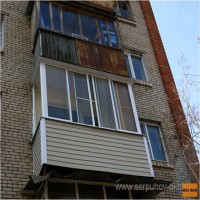 Окна. Балкон из алюминия с наружной отделкой сайдингом